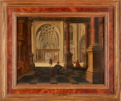 Figures in a Church Interior by Bartolomeus van Bassen