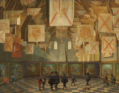 The Ridderzaal of the Binnenhof during the Great Assembly of 1651 by Bartolomeus van Bassen