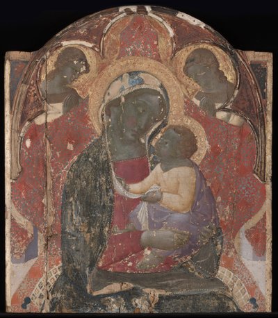 Virgin and Child Enthroned with Two Angels by Bartolommeo Bulgarini