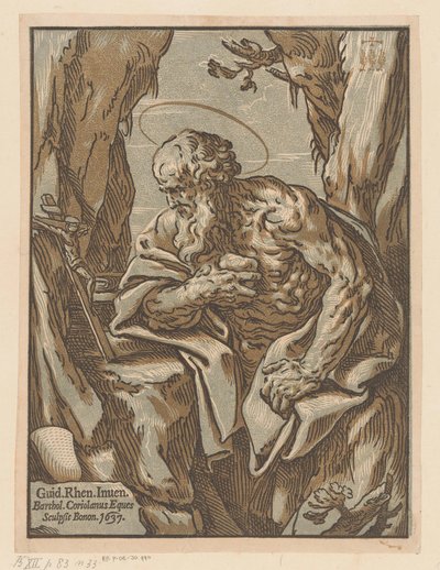 Saint Jerome in the wilderness by Bartolommeo Coriolano