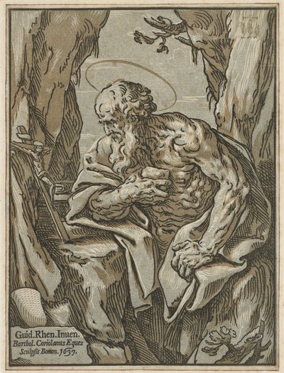 Saint Jerome, after Guido Reni by Bartolommeo Coriolano