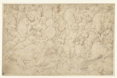 Battle Between Cavalry and Infantry and the Leading Away of Prisoners by Bartolommeo Neroni (attributed to)
