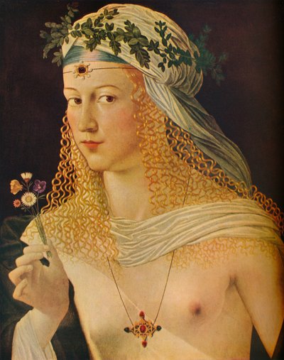 Idealized Portrait of a Courtesan as Flora by Bartolommeo Veneto