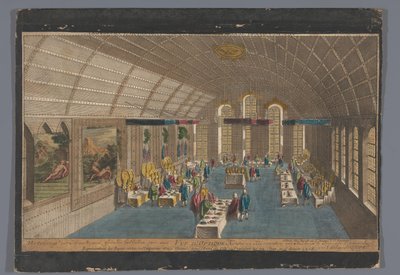 View of the Römer Hall in Frankfurt am Main with a Meal for the Emperor and Electors on June 22 and August 1, 1758 by Basset