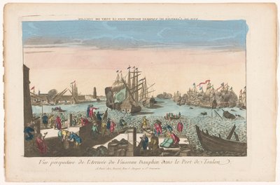 View of the Arrival of the Ship Dauphin in the Port of Toulon by Basset