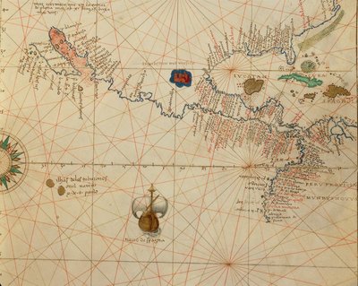 Africa, Europe and part of Americas: Central America, from Atlas of the World in thirty-three Maps by Battista Agnese