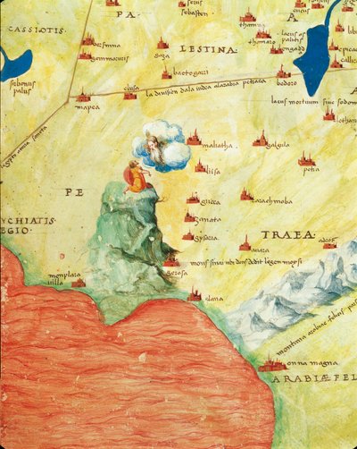 Nile River Delta, Red Sea and Mount Sinai, from Atlas of the World in Thirty-Three Maps, by Battista Agnese by Battista Agnese