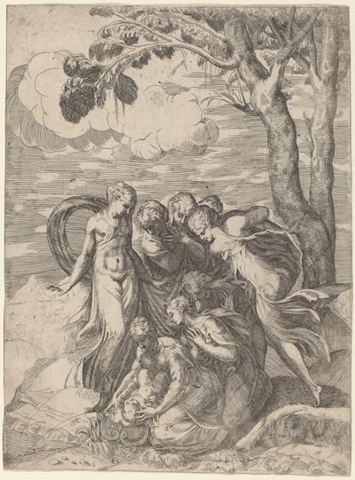The Finding of Moses by Battista Angolo del Moro, after Andrea Meldolla, called Schiavone