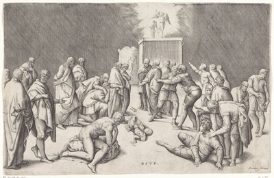 Ark of the Covenant in the Temple of Dagon by Battista Franco