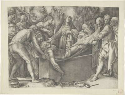 Entombment by Battista Franco