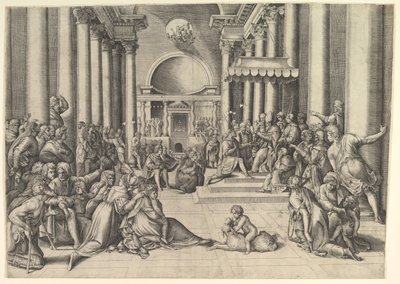 Constantine Presenting the City of Rome to the Holy See by Battista Franco Veneziano