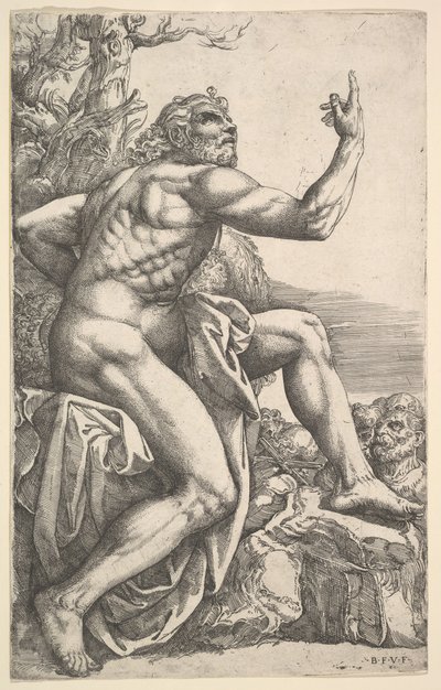 John the Baptist Preaching in the Wilderness by Battista Franco Veneziano