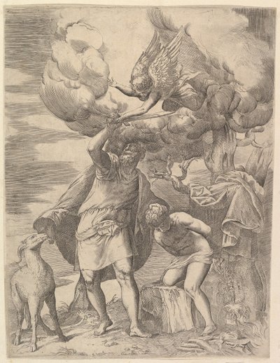 The Angel Staying the Arm of Abraham by Battista Franco Veneziano