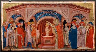 Pope St. Sylvester Baptising Constantine in Laterano by Battista da Vicenza