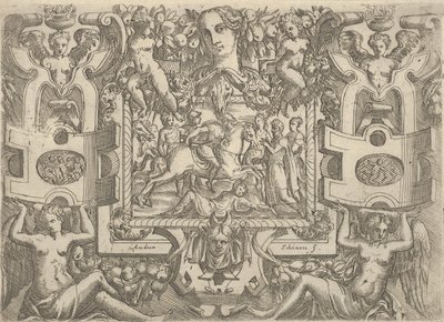 Figure on Horseback Holding a Sword and Riding Over a Figure Lying on the Ground by Battista del Moro