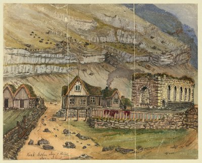 Kirk G. Boe Inn & ruins, Faroe Island by Bayard Taylor