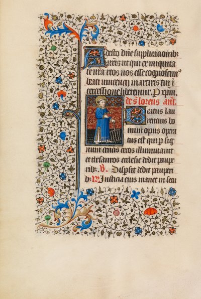 Saint Lawrence with a Gridiron by Bedford Master