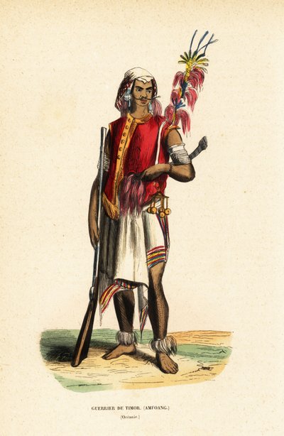 Atoni Warrior of Kupang, West Timor, Indonesia by Belgian School