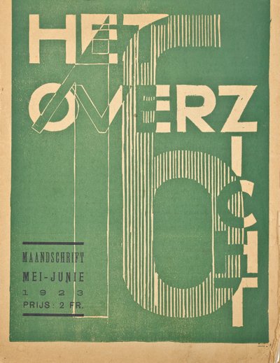Cover for a 1923 Issue of the Magazine Het Overzicht by Belgian School