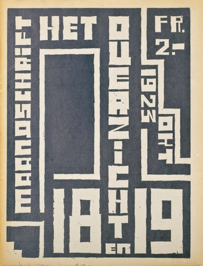 Cover for a 1923 issue of the magazine "Het Overzicht", 1923 by Belgian School