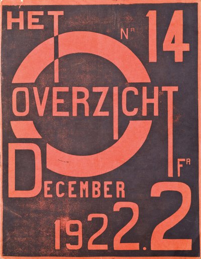Cover for the December 1922 issue of the magazine Het Overzicht by Belgian School