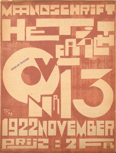 Cover for the November 1922 Issue of the Magazine Het Overzicht by Belgian School