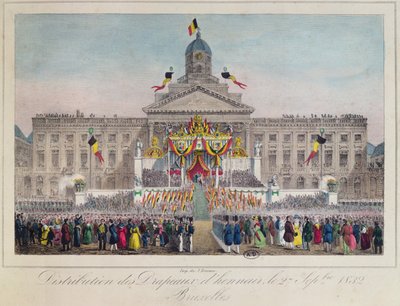 Distribution of Flags of Honour at Brussels on 27th September 1832, 1832 by Belgian School