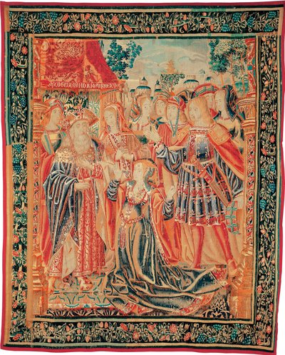 Trojan War: Cassandra Seeking Forgiveness from Paris Intervenes with Her Father Priam, King of Troy by Belgian School