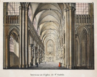 Interior of the Church of St. Gudula by Belgian School