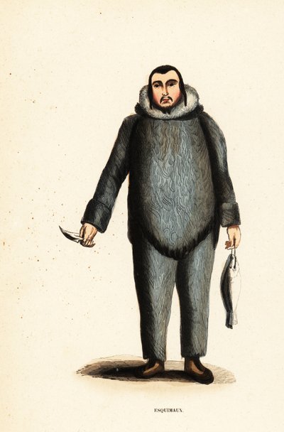 Inuit man of the Mackenzie River, Yukon, Canada by Belgian School