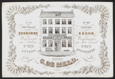 La Nouvelle Couronne, Antwerp by Belgian School