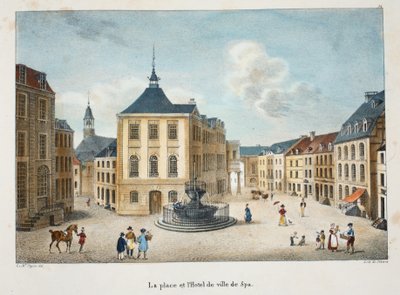 The Square and Town Hall of Spa by Belgian School