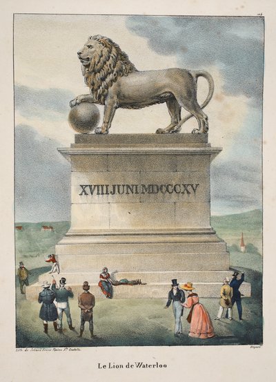 Le Lion de Waterloo by Belgian School