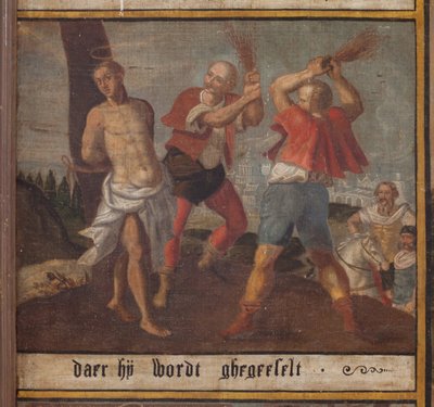 Maarke. Chapel (Sint-Vincentiuskapel). interior. Painting. The martyr of Saint Vincent. 19th century. (detail) by Belgian School