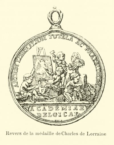 Reverse of the medal of Charles of Lorraine by Belgian School