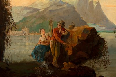Meeting Room Murals with Rural Scenes (ca. 1810) Scene 5 by Belgian School