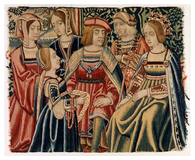 Tapestry Fragment depicting Marriage of Louis XII with Anne of Brittany, from Brussels by Belgian School