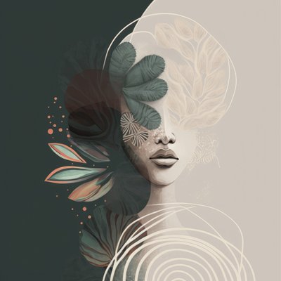 Abstract Botanical Portrait by Bella Eve