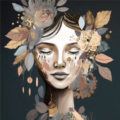 Dreamy Floral Portrait by Bella Eve
