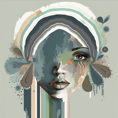 Flowing Abstract Portrait by Bella Eve