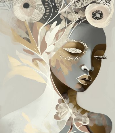Portrait of a Woman with Closed Eyes by Bella Eve