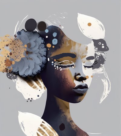 Serene Abstract Woman by Bella Eve