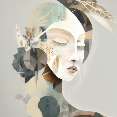 Serene Abstract Woman by Bella Eve