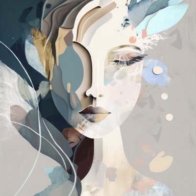 Serene Abstract Woman by Bella Eve