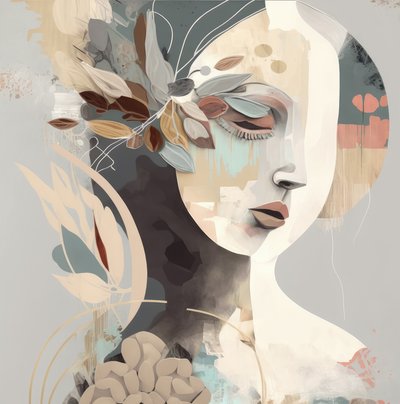 Serene Floral Portrait by Bella Eve