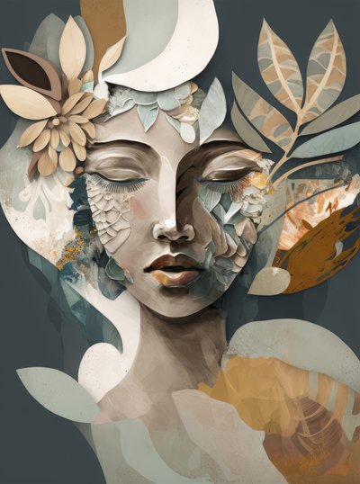 Serene Floral Woman by Bella Eve