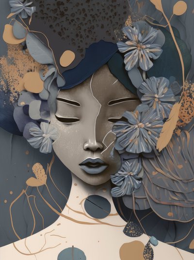 Serene Floral Woman by Bella Eve