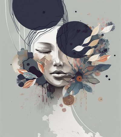 Serene Floral Woman by Bella Eve