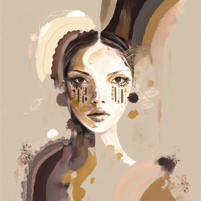 Serene Tribal Portrait by Bella Eve
