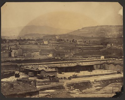 View of St. Etienne Looking East Toward the Train Station by Belotti